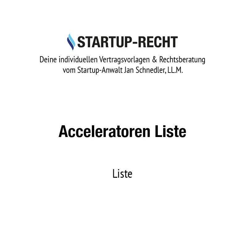 Acceleratoren Liste